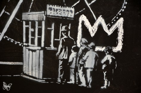 Banksy JMB Wheel 03 - Butterfly art News